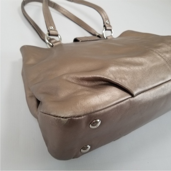 Coach Metallic Bronze Shoulder Bag - Picture 7 of 14